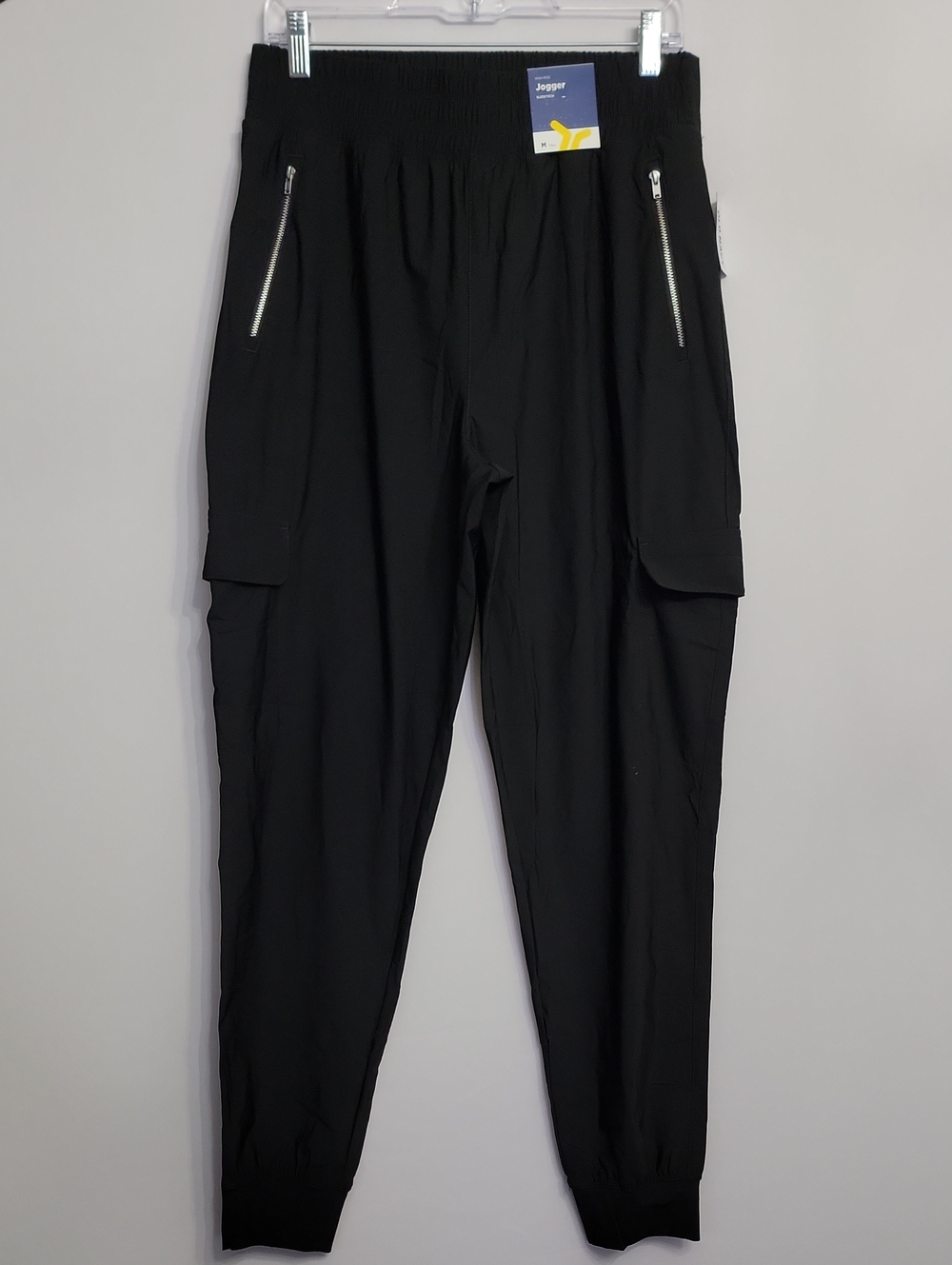 Old Navy Women’s SleekTech Cargo Joggers • M Tall • Black • 30x30